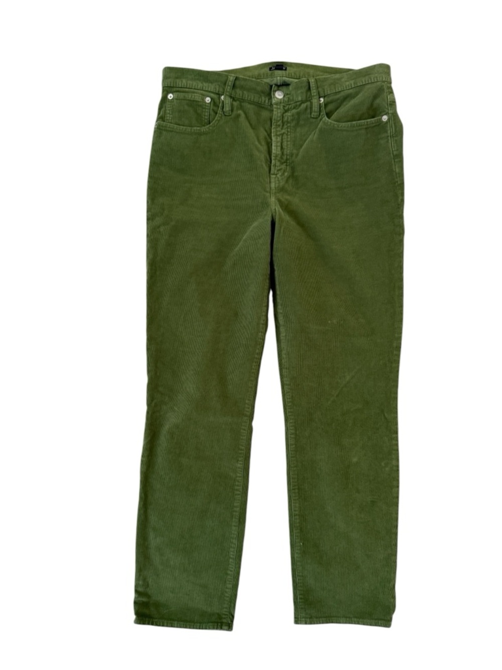 J. Crew Straight Fit Green Corduroy Pant 32T